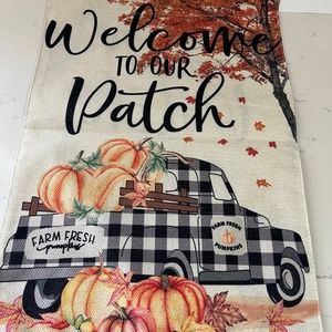 Welcome to our Patch Fall Garden Flag NEW, Fall Garden flag, Buffalo plaid Flag